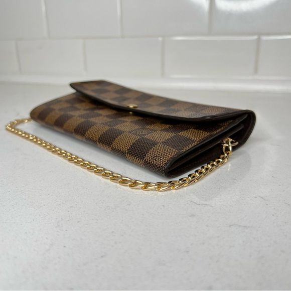 💯 AUTH Louis Vuitton Pochette Damier ebene wallet on chain - Picture 4 of 11